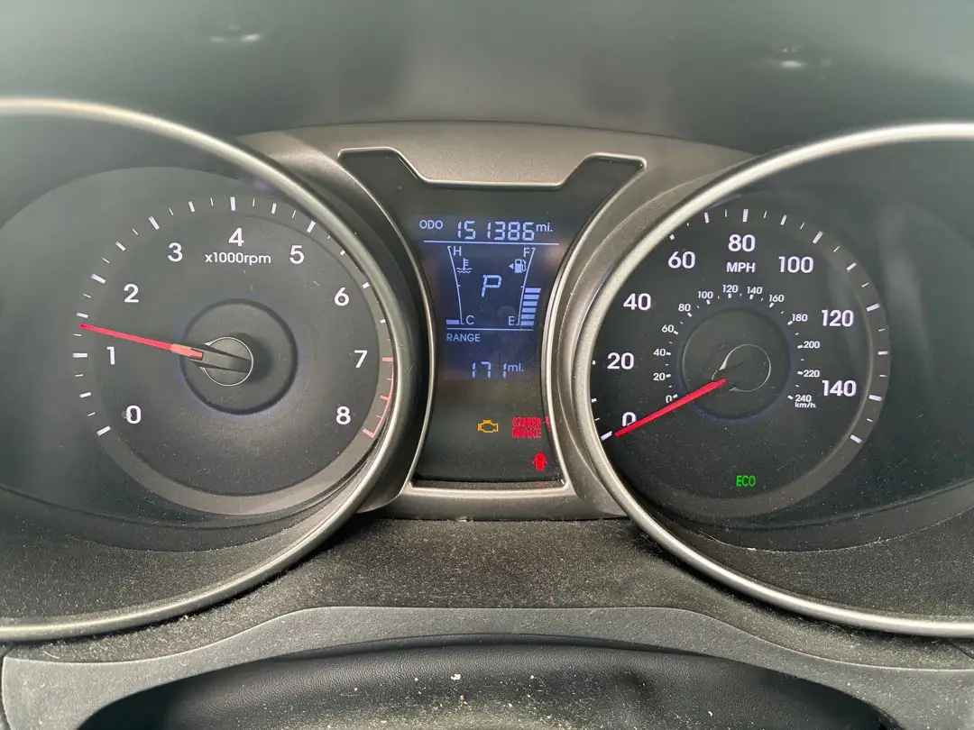 Warning lights read during diagnosis
