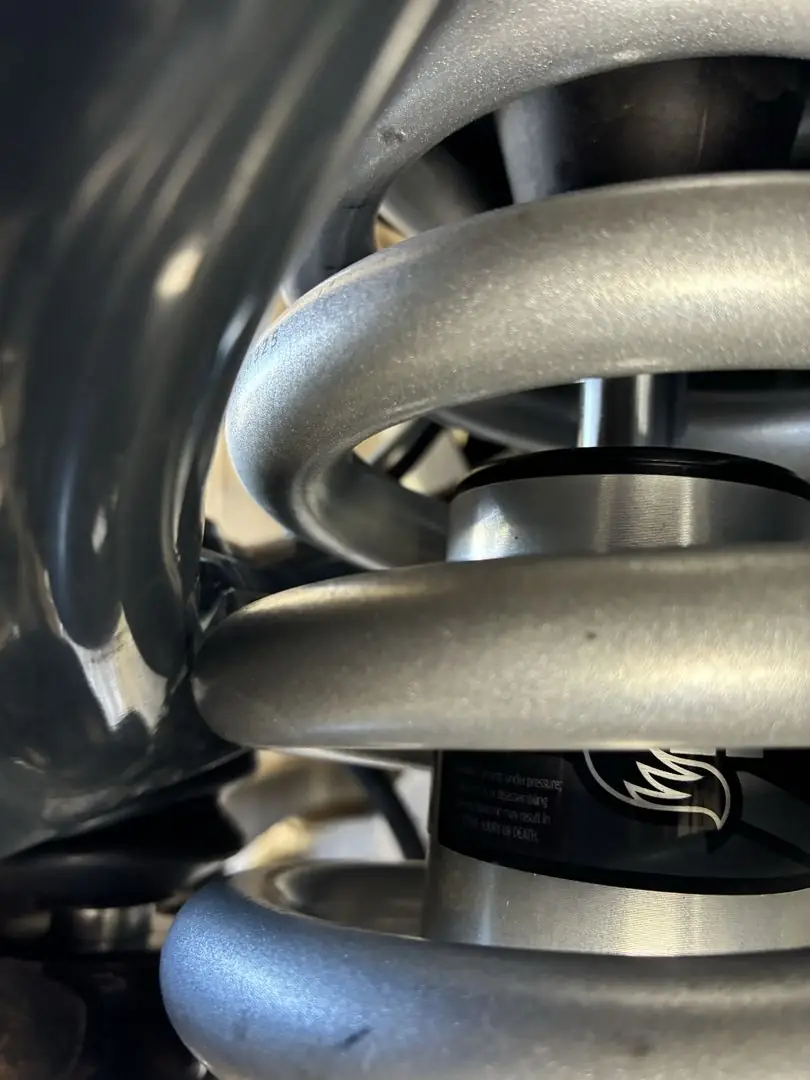 Coil spring on a suspension job