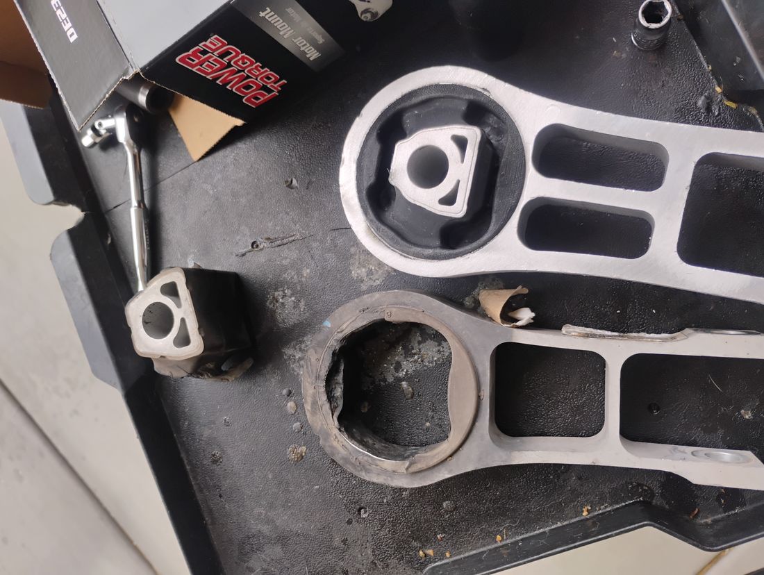 New motor mount ready to go in