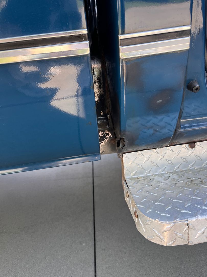Rust creeping along a rocker panel