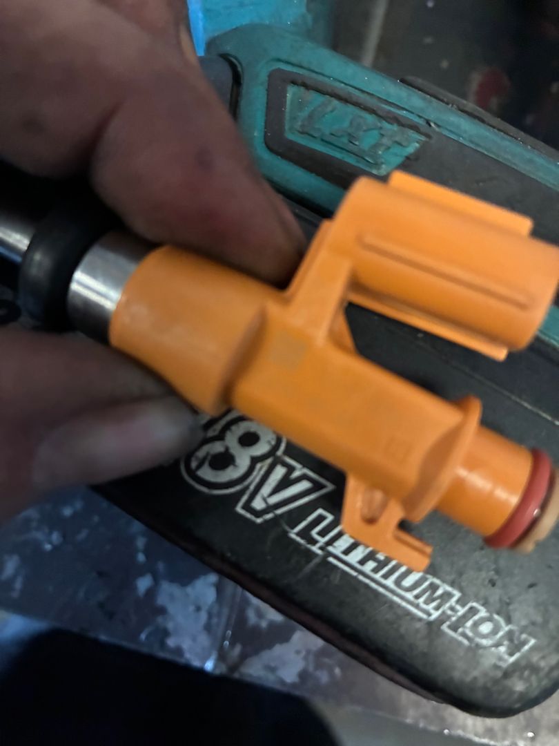 Fuel injector pulled for testing
