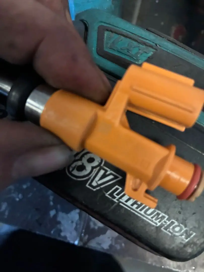 Fuel injector pulled for testing