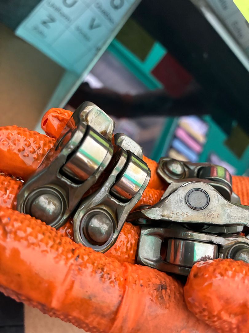Rocker arms out during a valvetrain repair