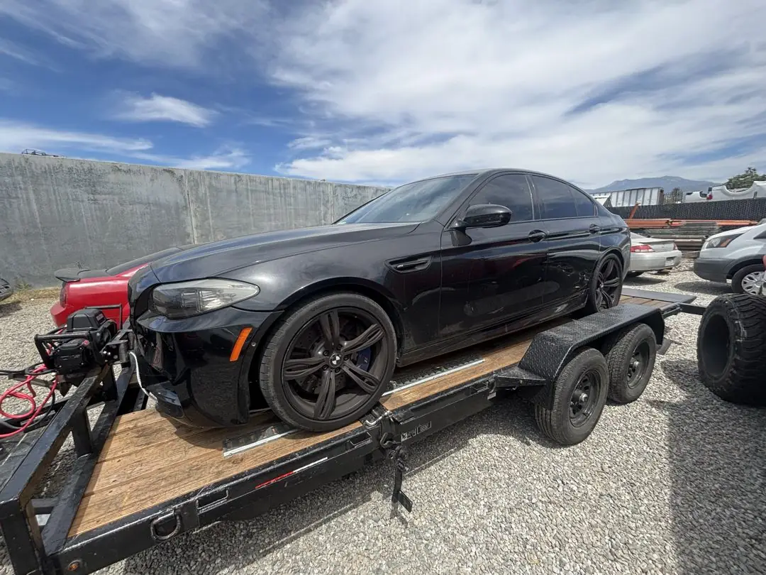 Inspection candidate arriving by trailer