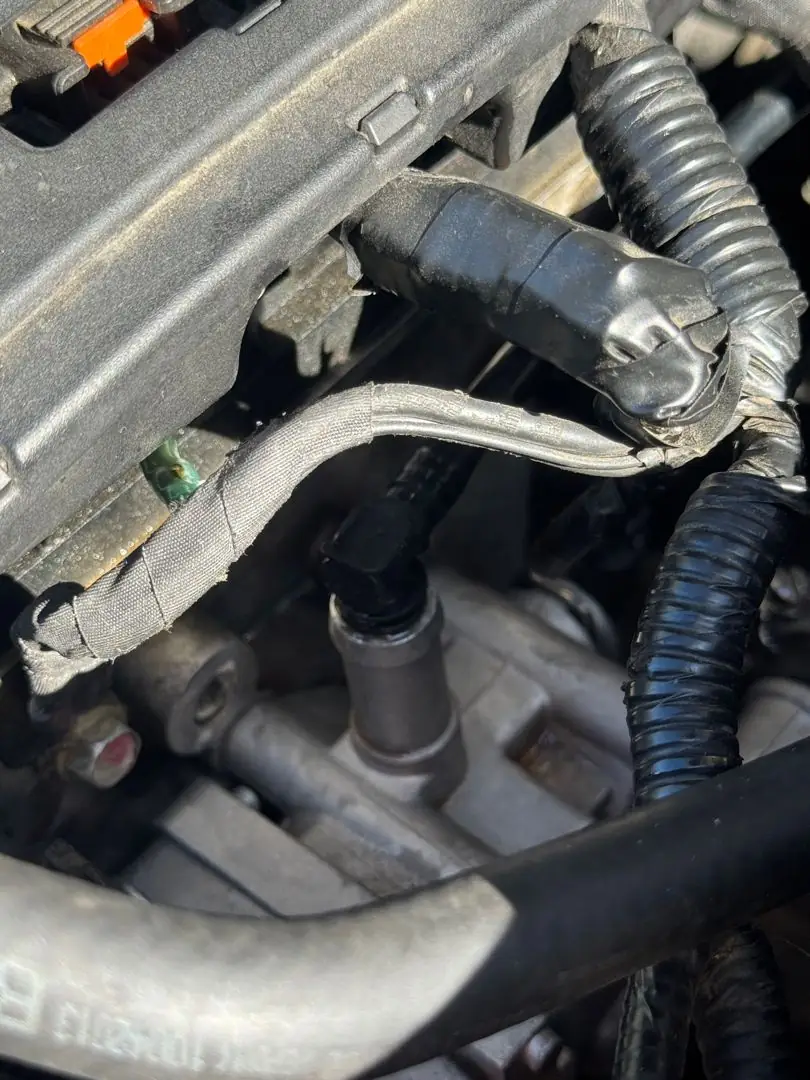 Sensor harness inspected for a lean code
