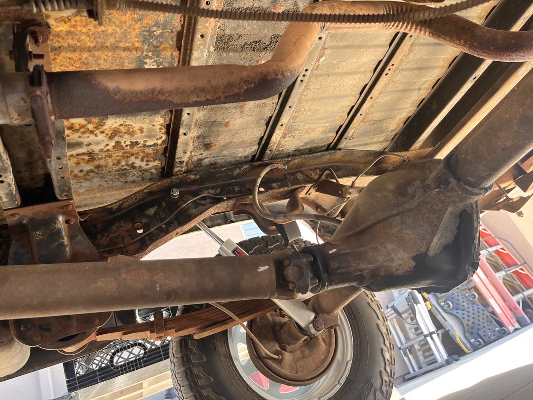 Surveying rust along an undercarriage