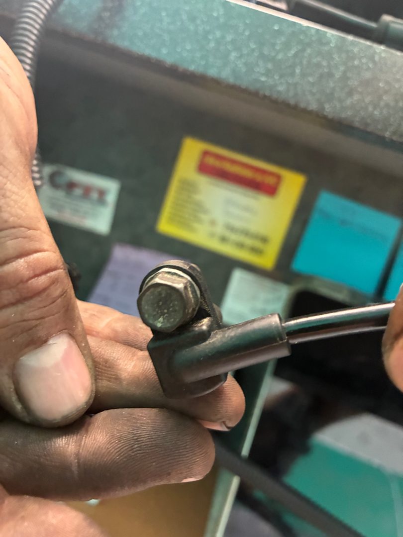 Worn fitting pulled for replacement