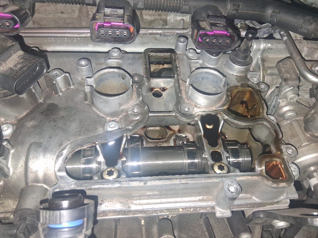 Valvetrain exposed for repair