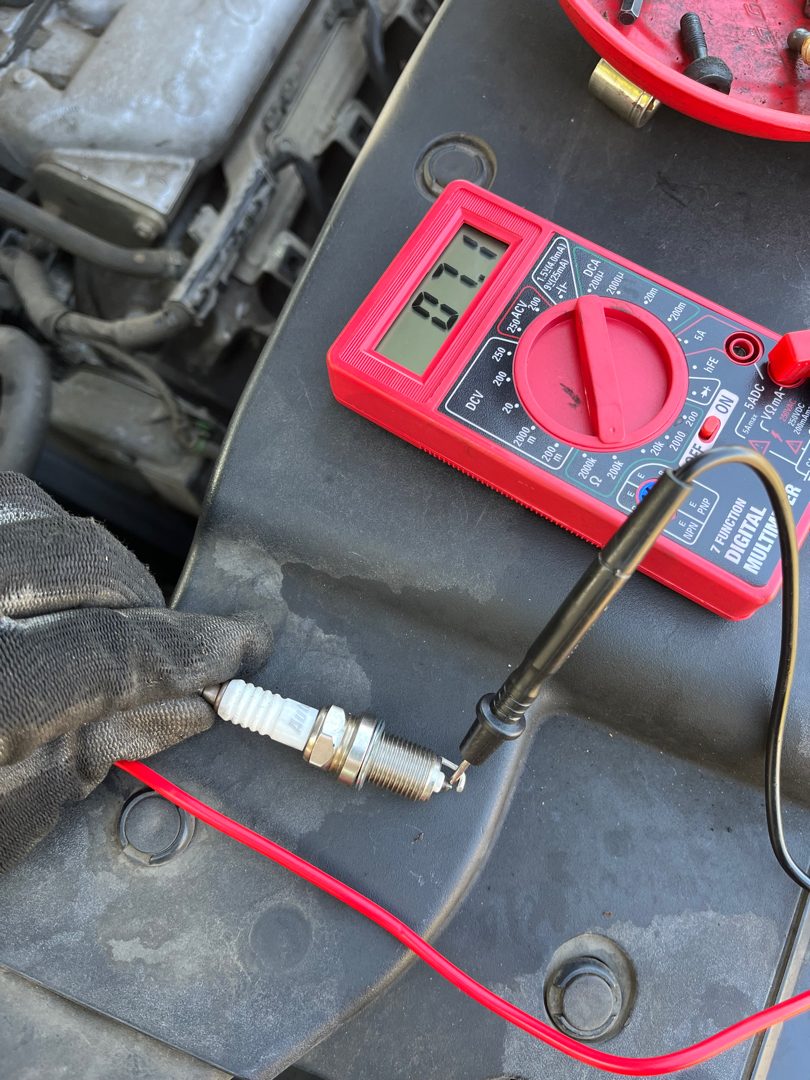 Spark and coil test during a no-start call
